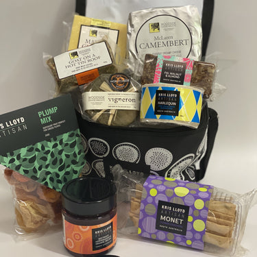 Mix Fruit, Jam, Monet Crackers, Harlequin Brie, Vigneron, Chèvre, Camembert, Mature Cheddar