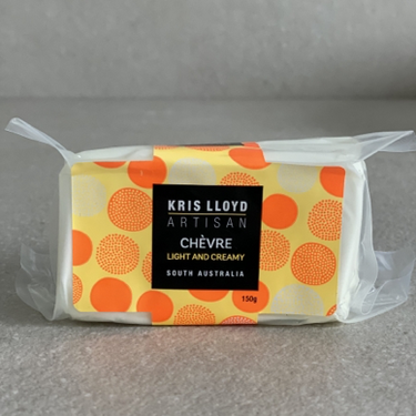 Light and creamy chèvre in packaging